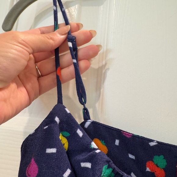 Staud Farmer’s Market Print Veggie Shift Dress Sleeveless Spaghetti Strap - Picture 6 of 8